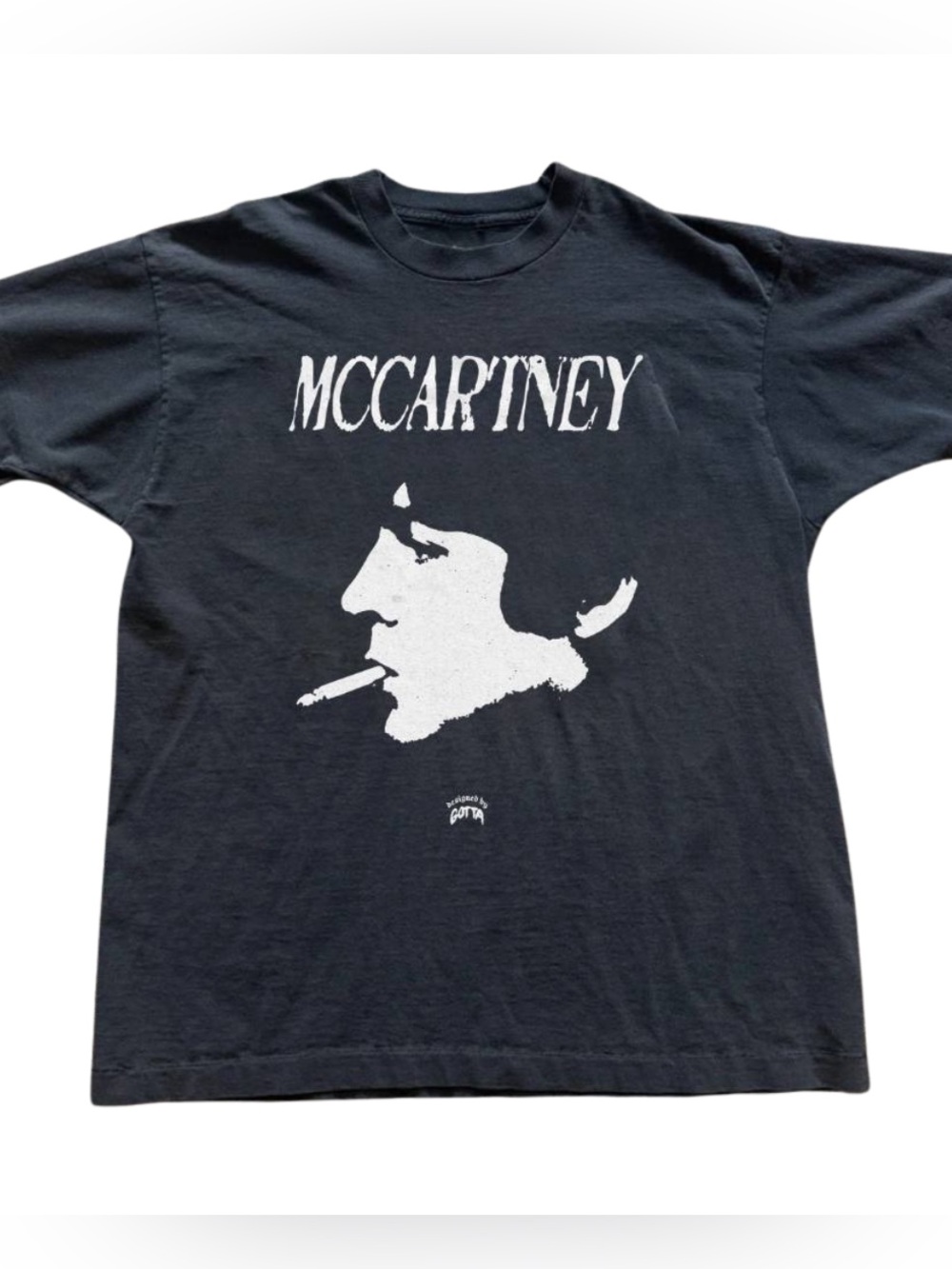 Gildan Black McCartney Silhouette Graphic T-Shirt For Unisex, Retro 90s style